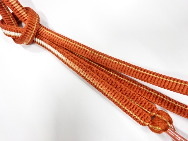 未使用品　正絹　手組帯締め